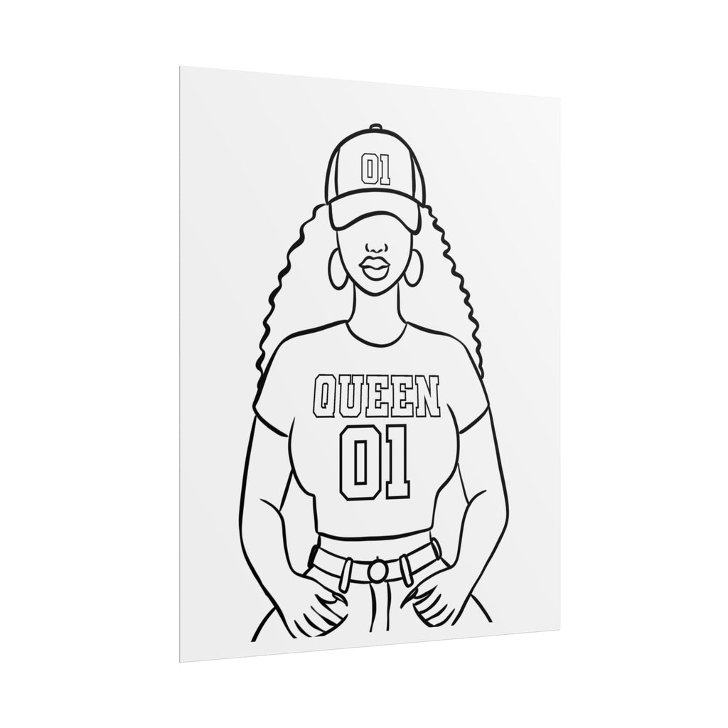 Bold Queen Illustration Poster, Empowering Wall Art, Gift for Her, Feminine Decor, Inspirational Home Decor, Birthday Gift