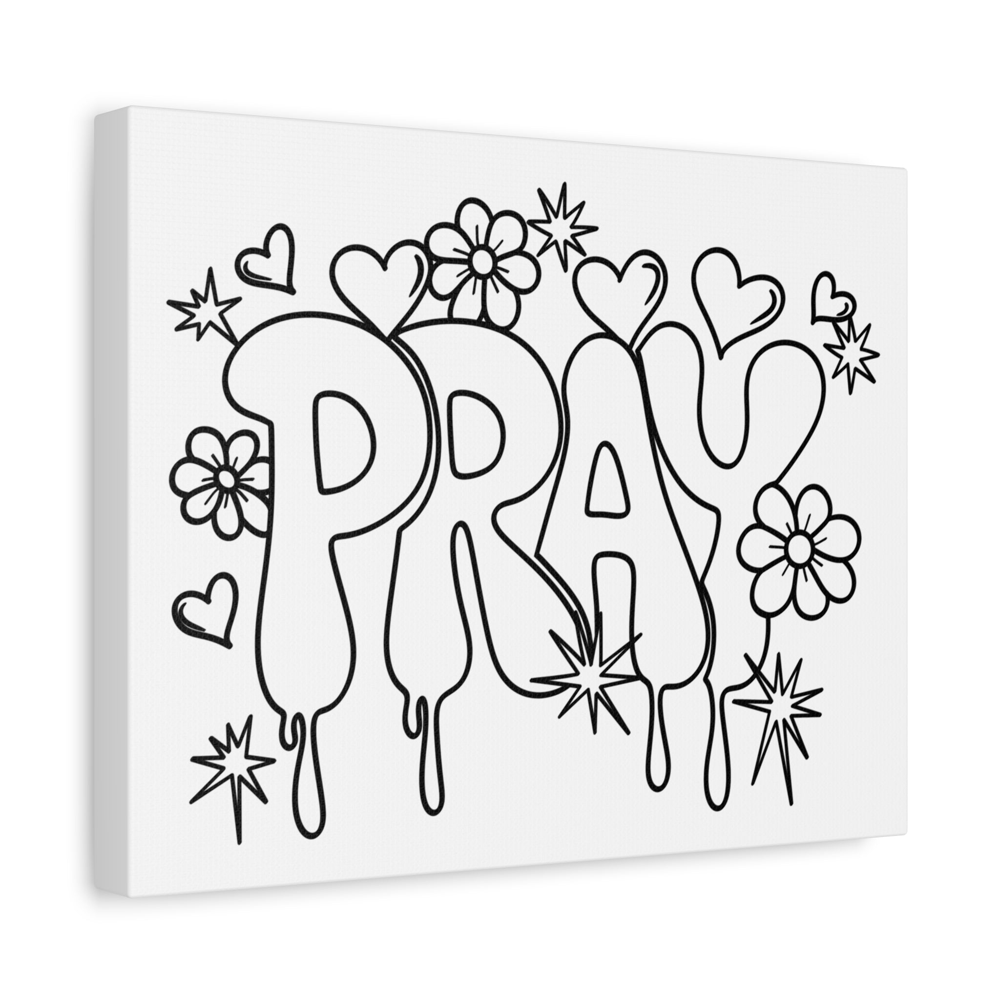 Inspirational Canvas Art, Pray Wall Decor, Motivational Home Decor, Bedroom Wall Art, Spiritual Gift for Friends