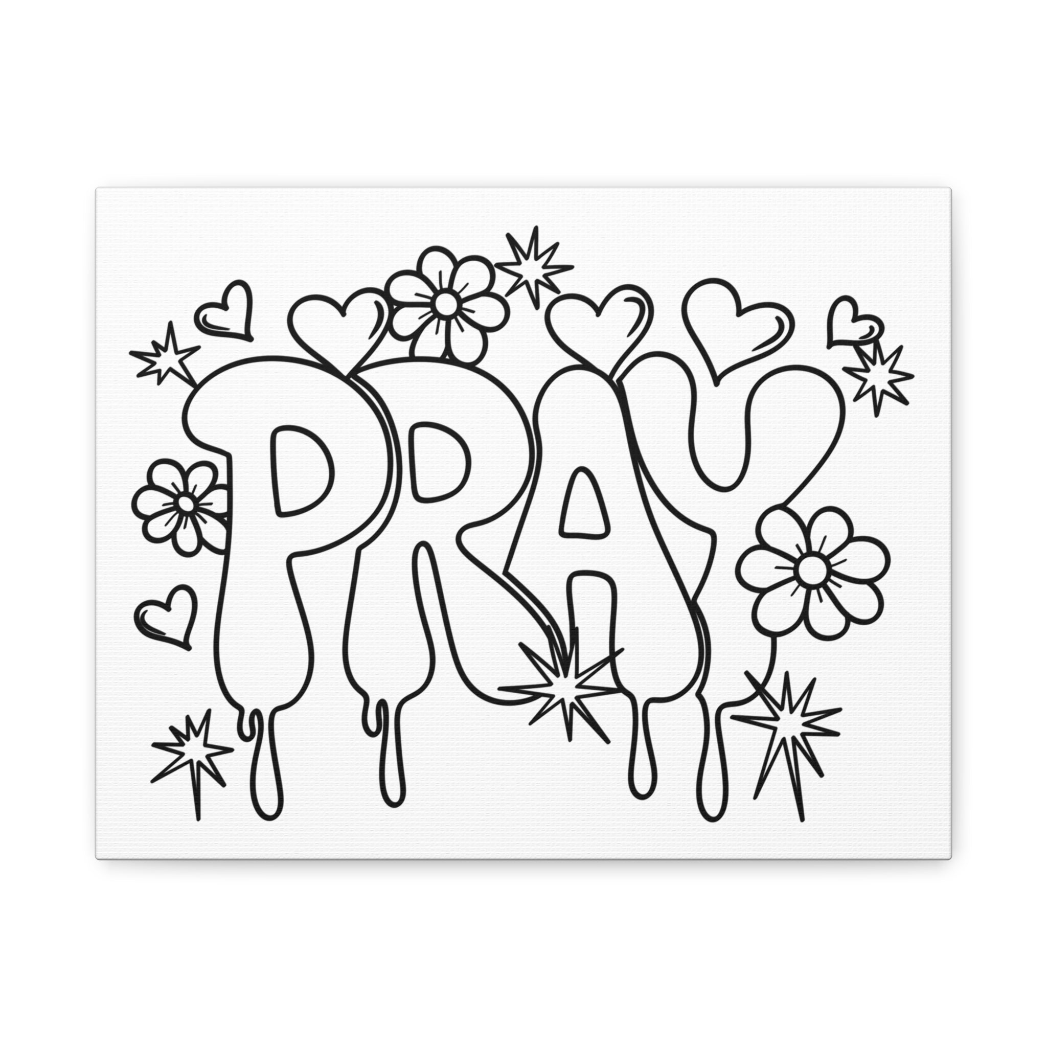 Inspirational Canvas Art, Pray Wall Decor, Motivational Home Decor, Bedroom Wall Art, Spiritual Gift for Friends