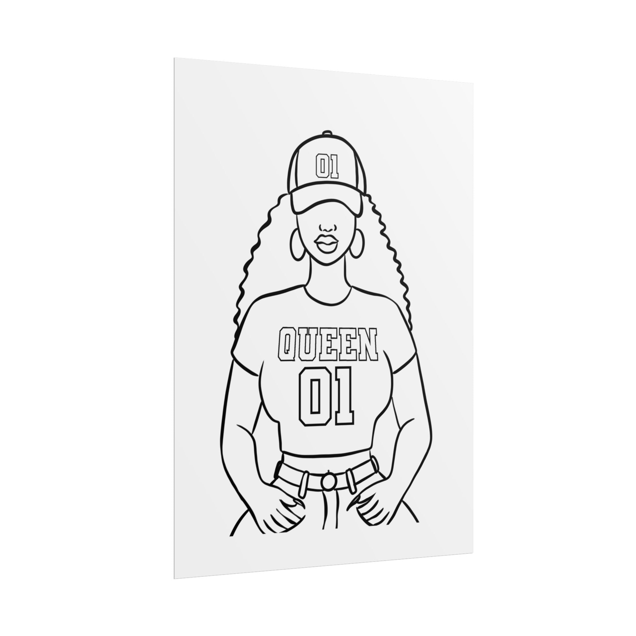 Bold Queen Illustration Poster, Empowering Wall Art, Gift for Her, Feminine Decor, Inspirational Home Decor, Birthday Gift