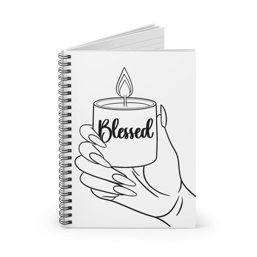 Color-Your-Own 'Blessed' Spiral Notebook- Empowering DIY Journal for Women