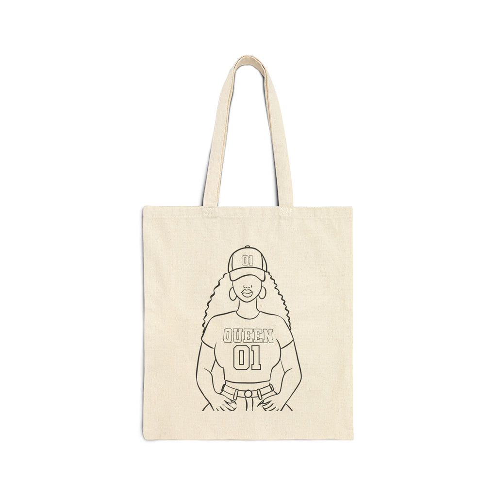 DIY Color-Your-Own 'Queen' Tote Bag - Empowering DIY Canvas Bag for Women & Teens