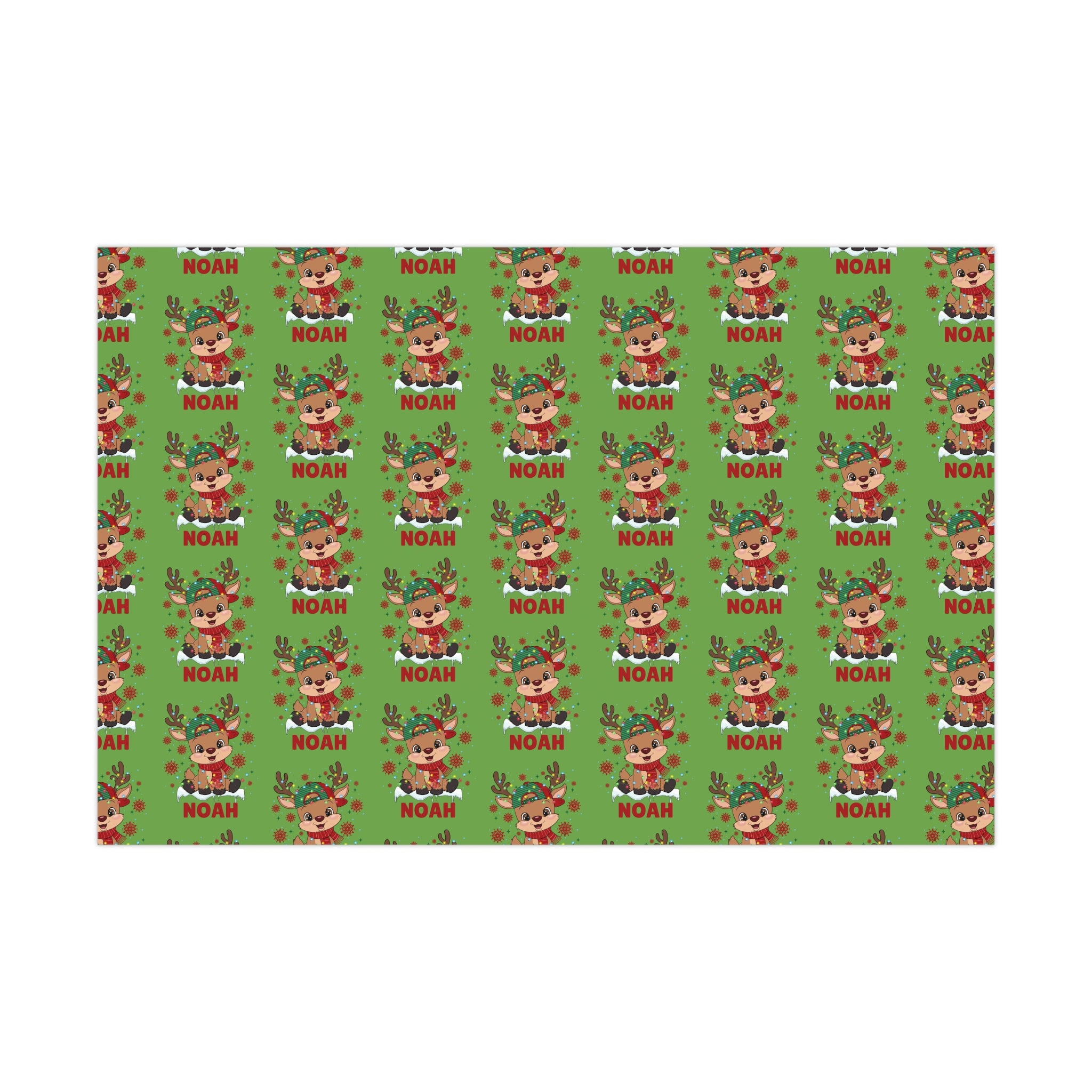 Personalized Boy Christmas Wrapping Paper - Custom Name Gift Wrap, Holiday Present Wrap with Custom Design