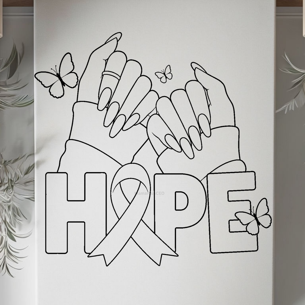 Press & Paint -Hope - Awareness