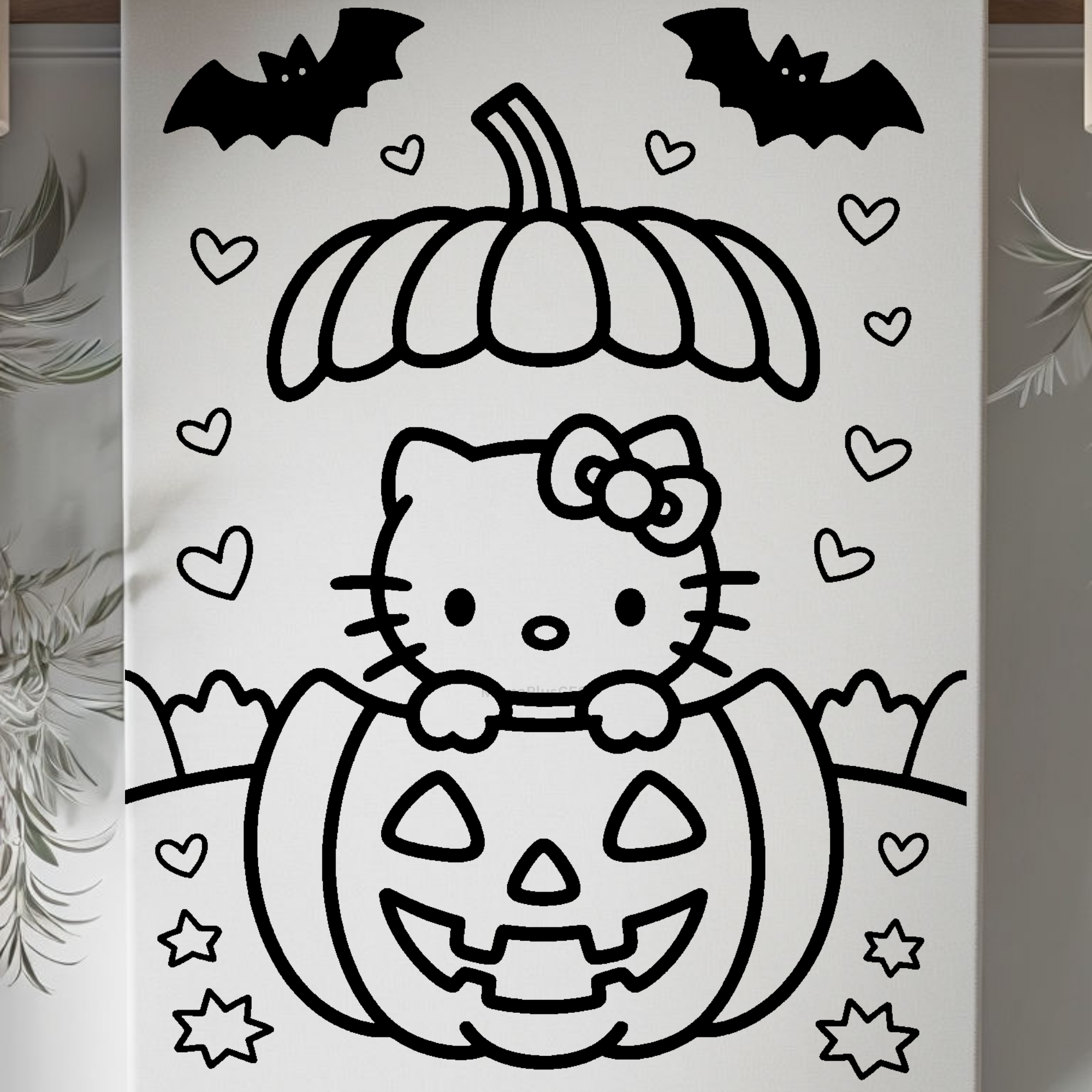 Press & Paint - Cute Kitty Pumpkin- Halloween