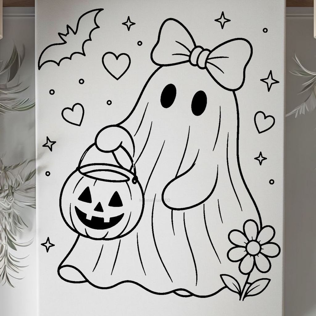 Press & Paint - Cute Ghost - Halloween