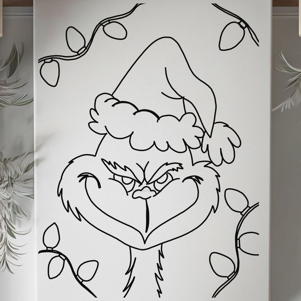 Press & Paint - Christmas Lights - Grinch