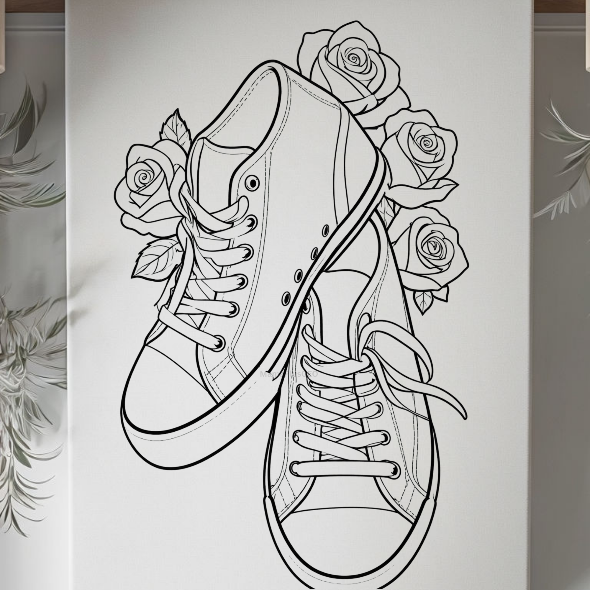 Press & Paint - Floral Sneaker - Ladies Night