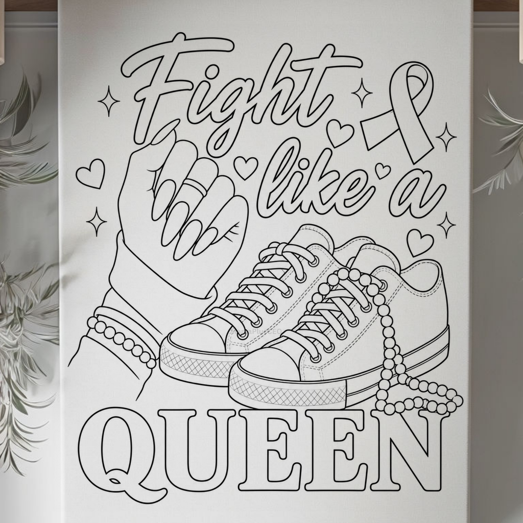 Press & Paint - Keep Fighting - Awareness
