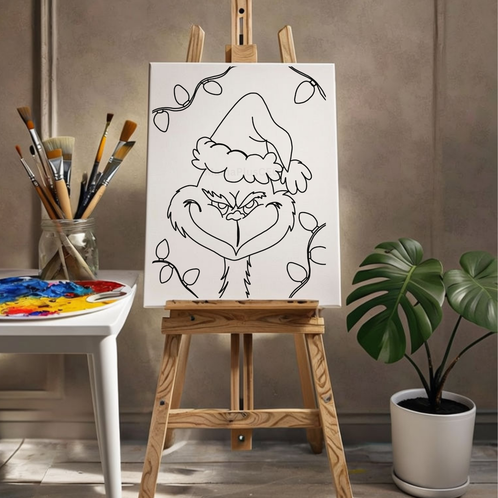Press & Paint - Christmas Lights - Grinch