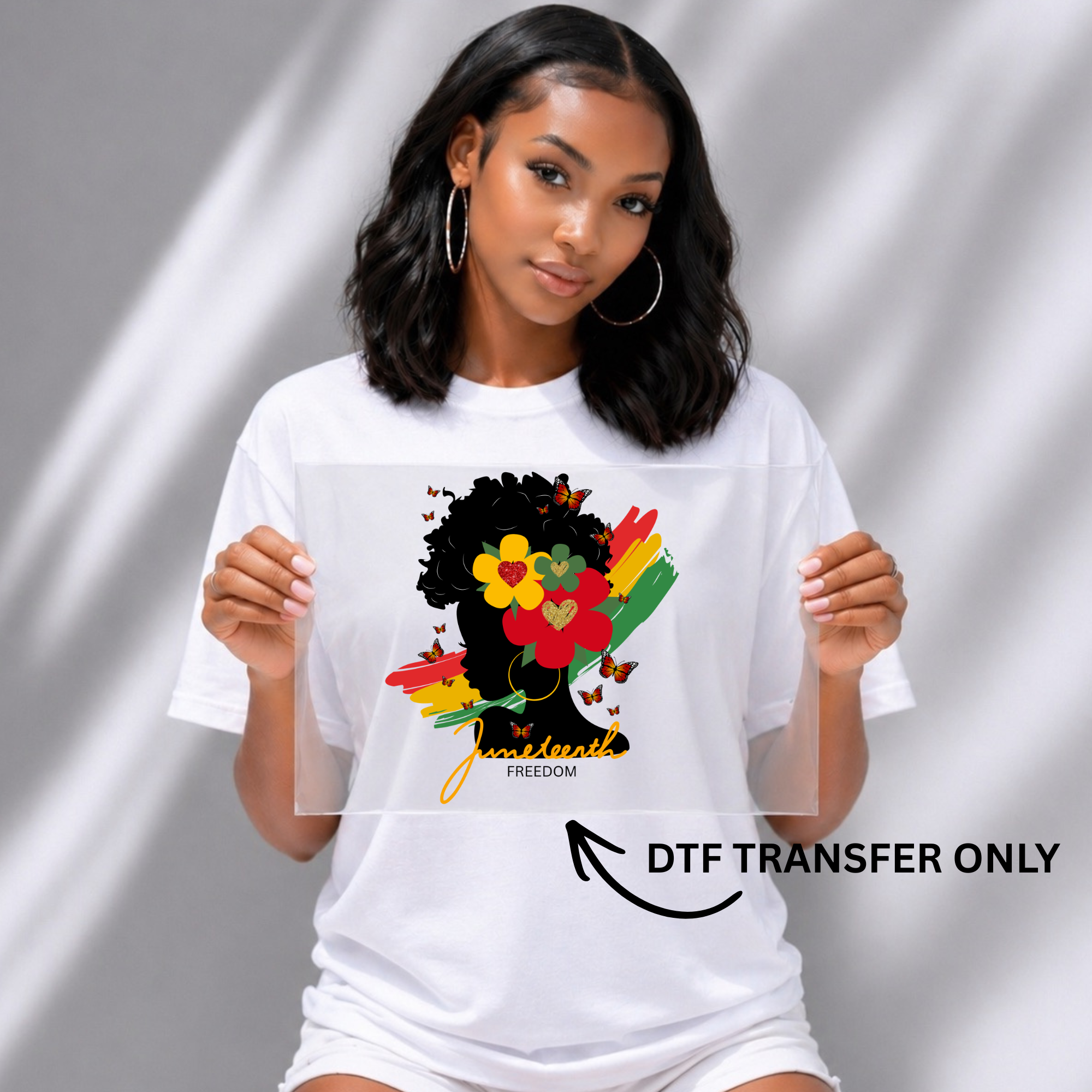 Juneteenth Freedom Tshirt or Full Color DTF Transfer