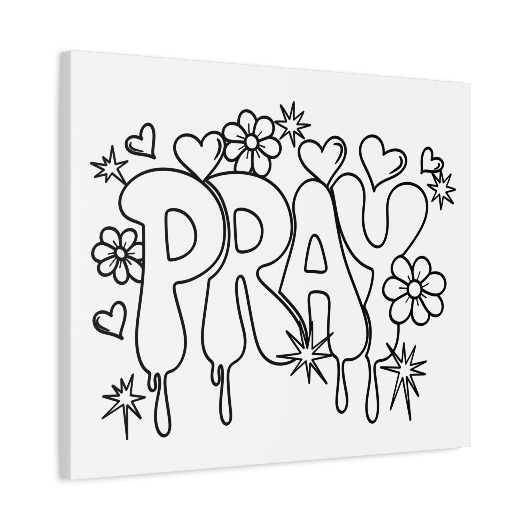 Inspirational Canvas Art, Pray Wall Decor, Motivational Home Decor, Bedroom Wall Art, Spiritual Gift for Friends