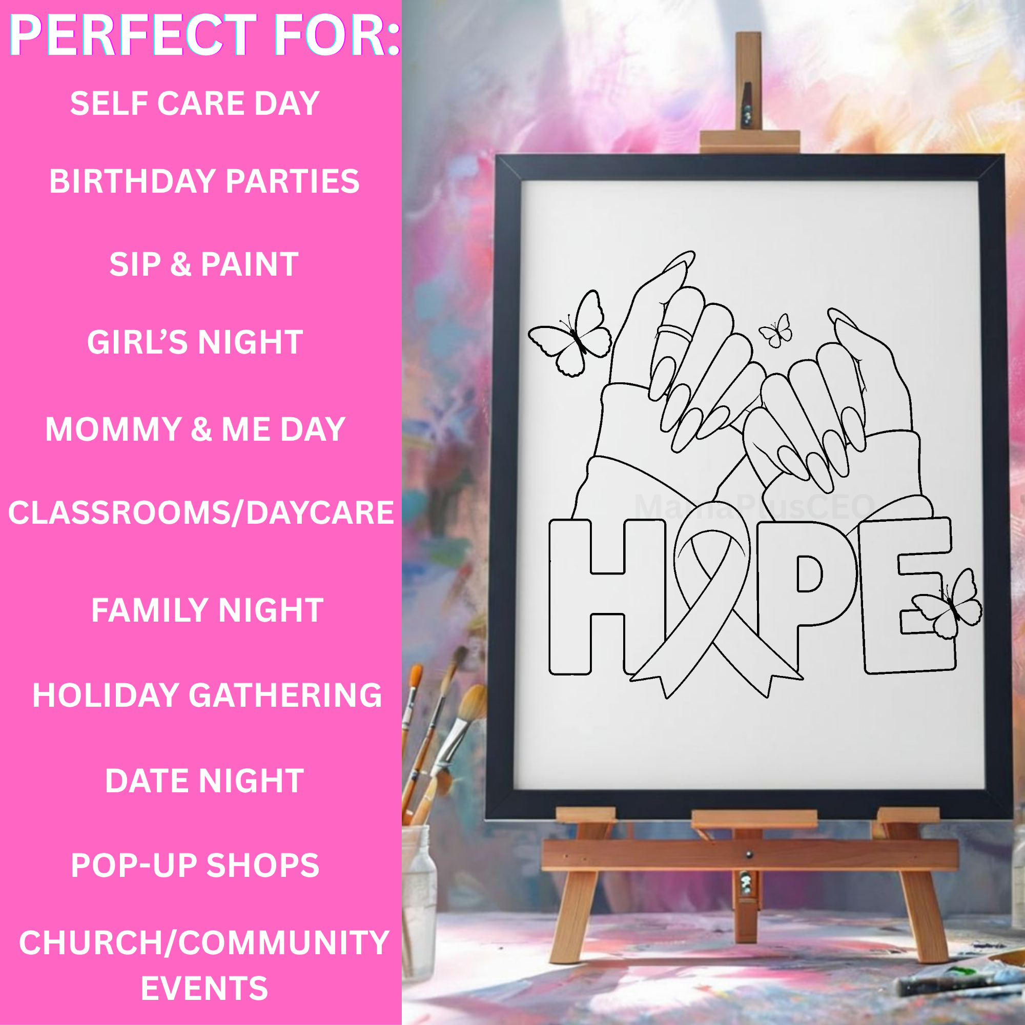 Press & Paint -Hope - Awareness