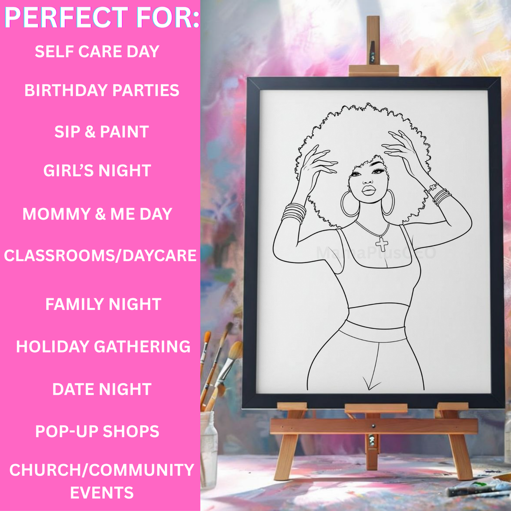 Press & Paint - Afro Queen - Ladies Night