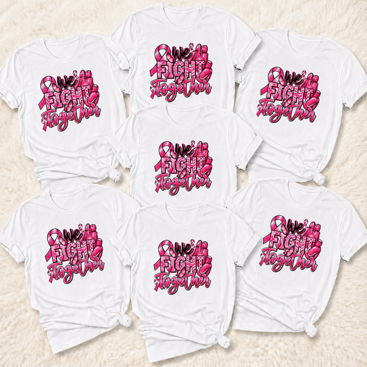 T-shirt We Fight Together Breast Cancer Awareness