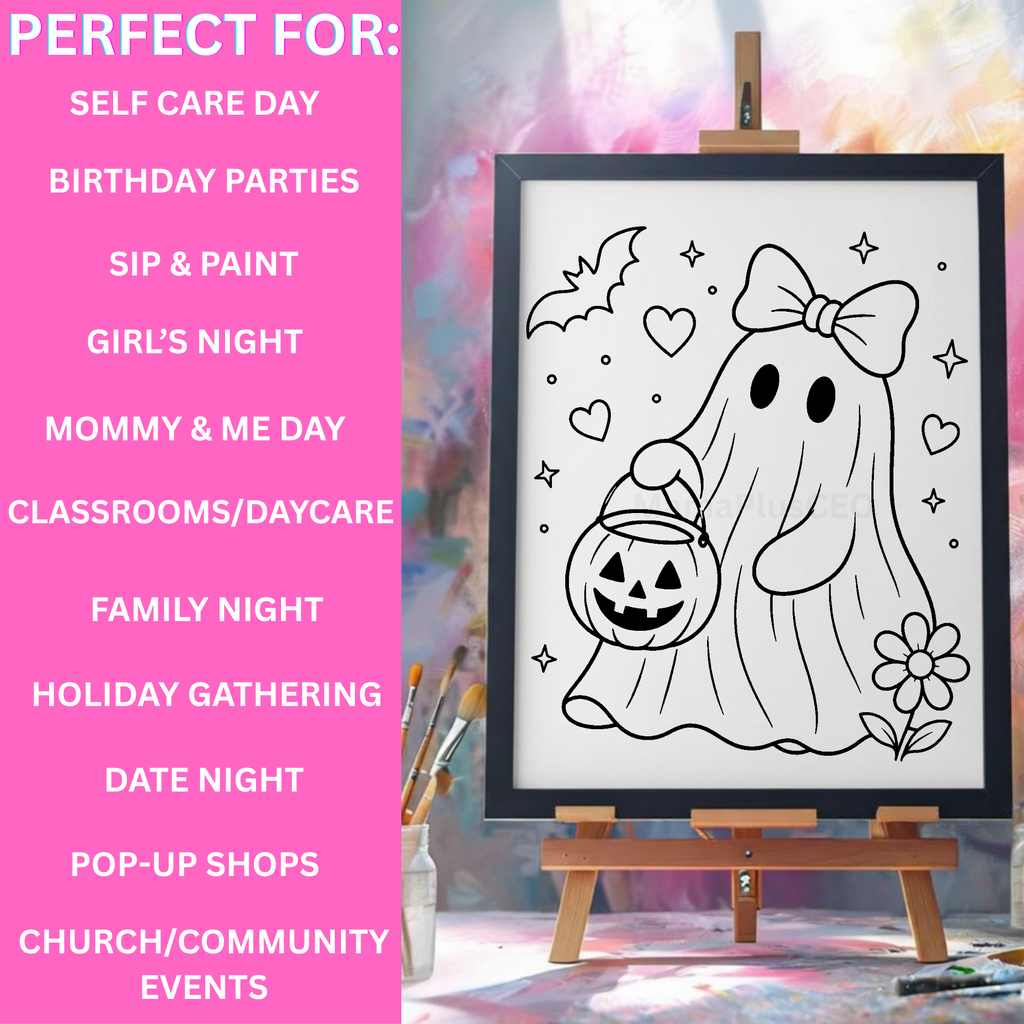 Press & Paint - Cute Ghost - Halloween