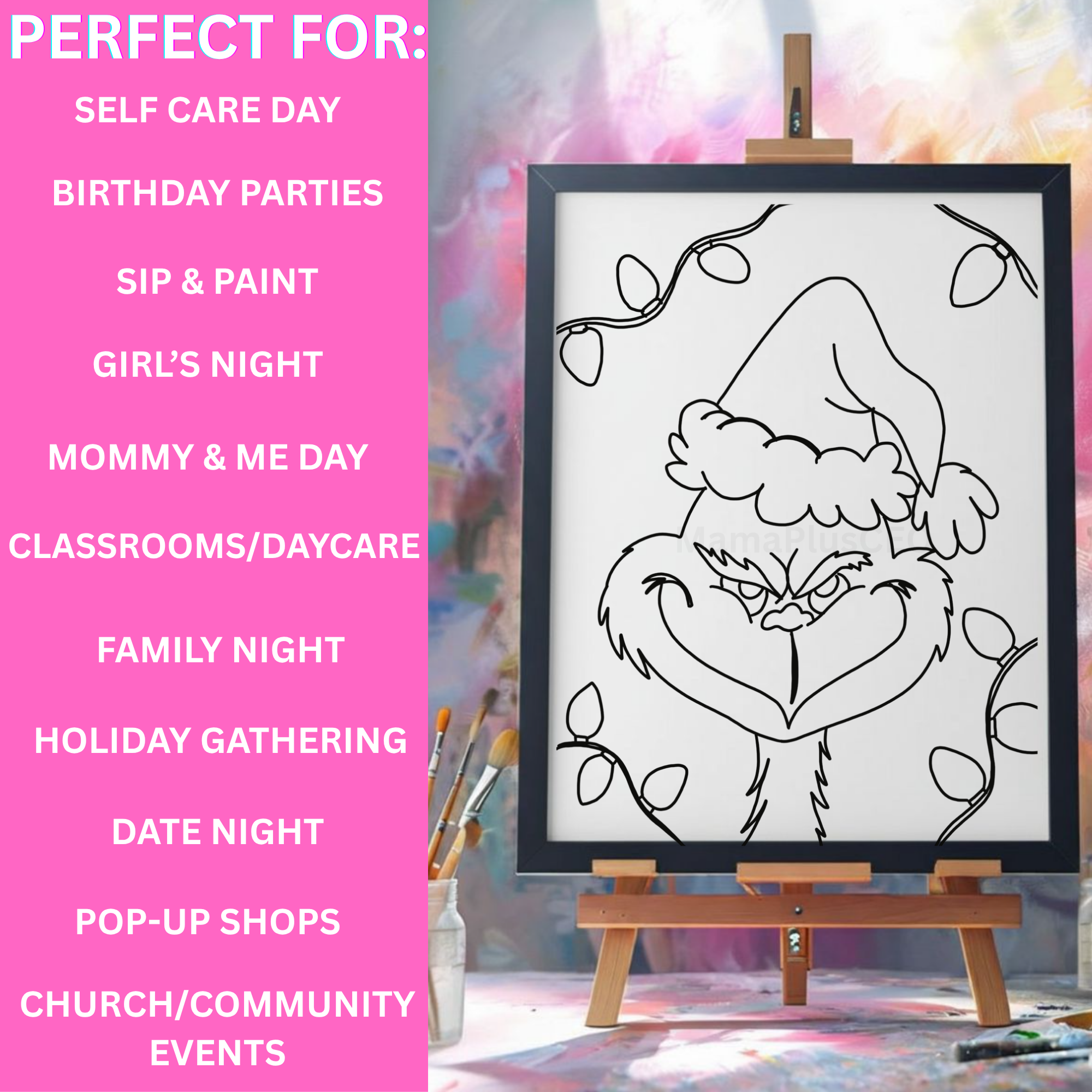 Press & Paint - Christmas Lights - Grinch