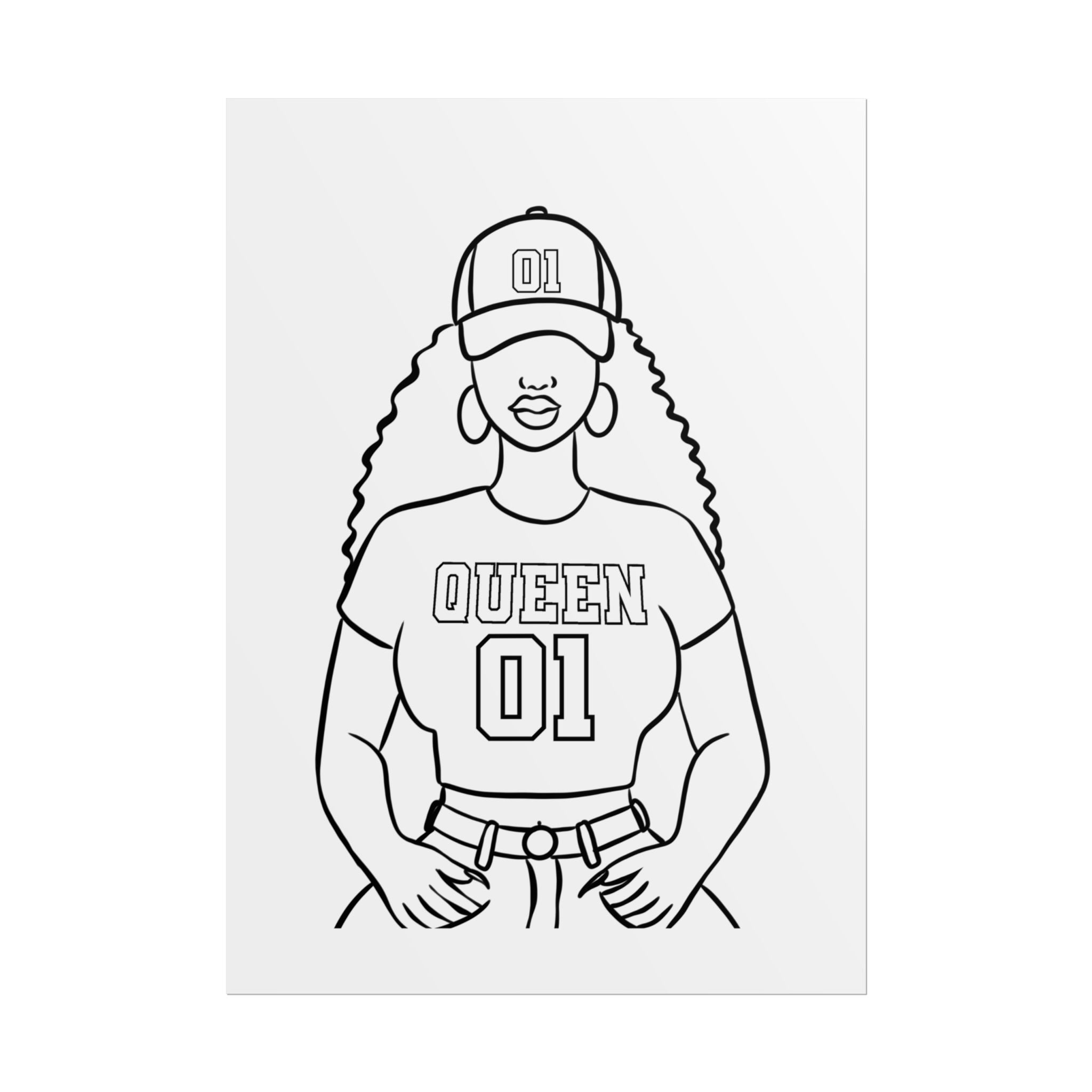 Bold Queen Illustration Poster, Empowering Wall Art, Gift for Her, Feminine Decor, Inspirational Home Decor, Birthday Gift