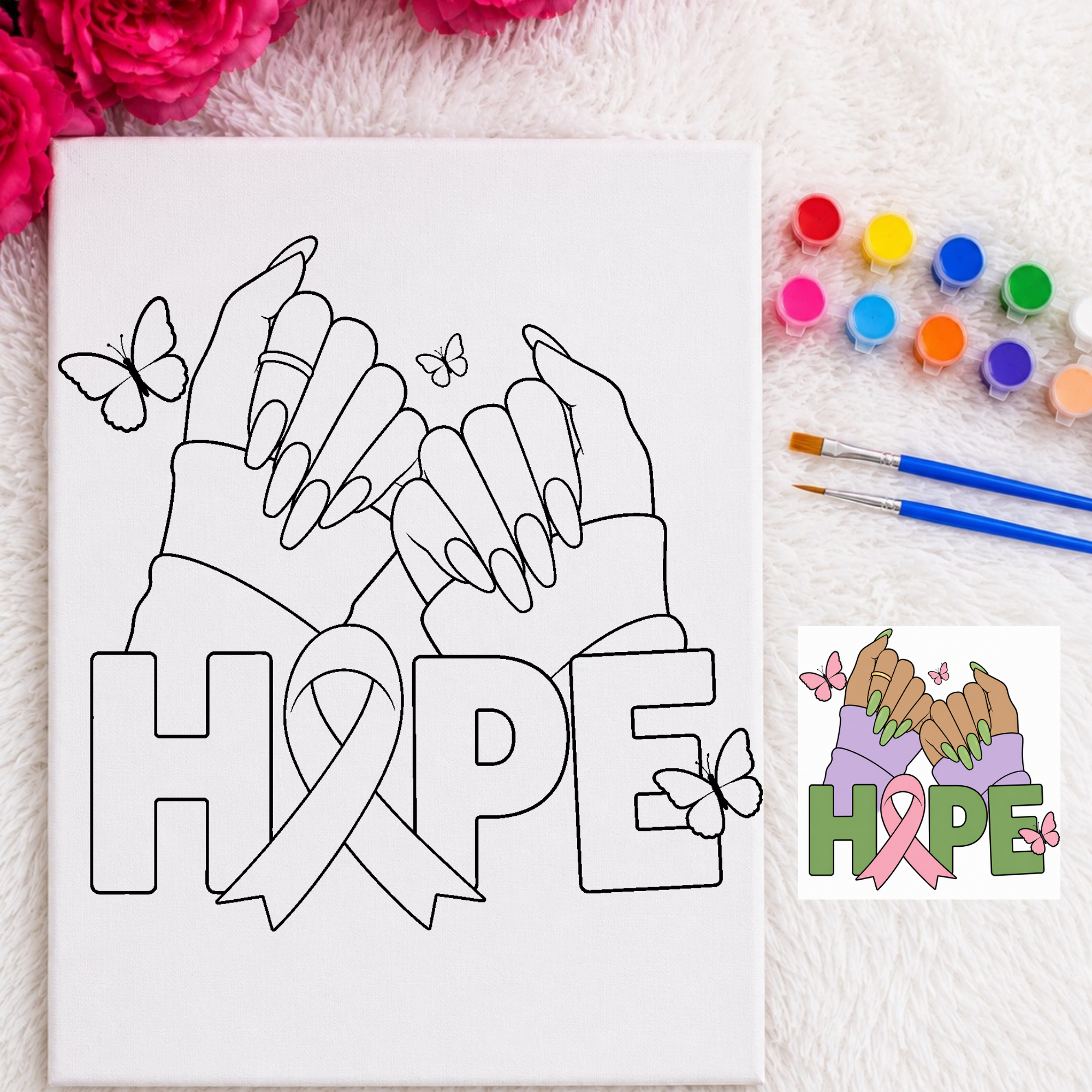 Press & Paint -Hope - Awareness