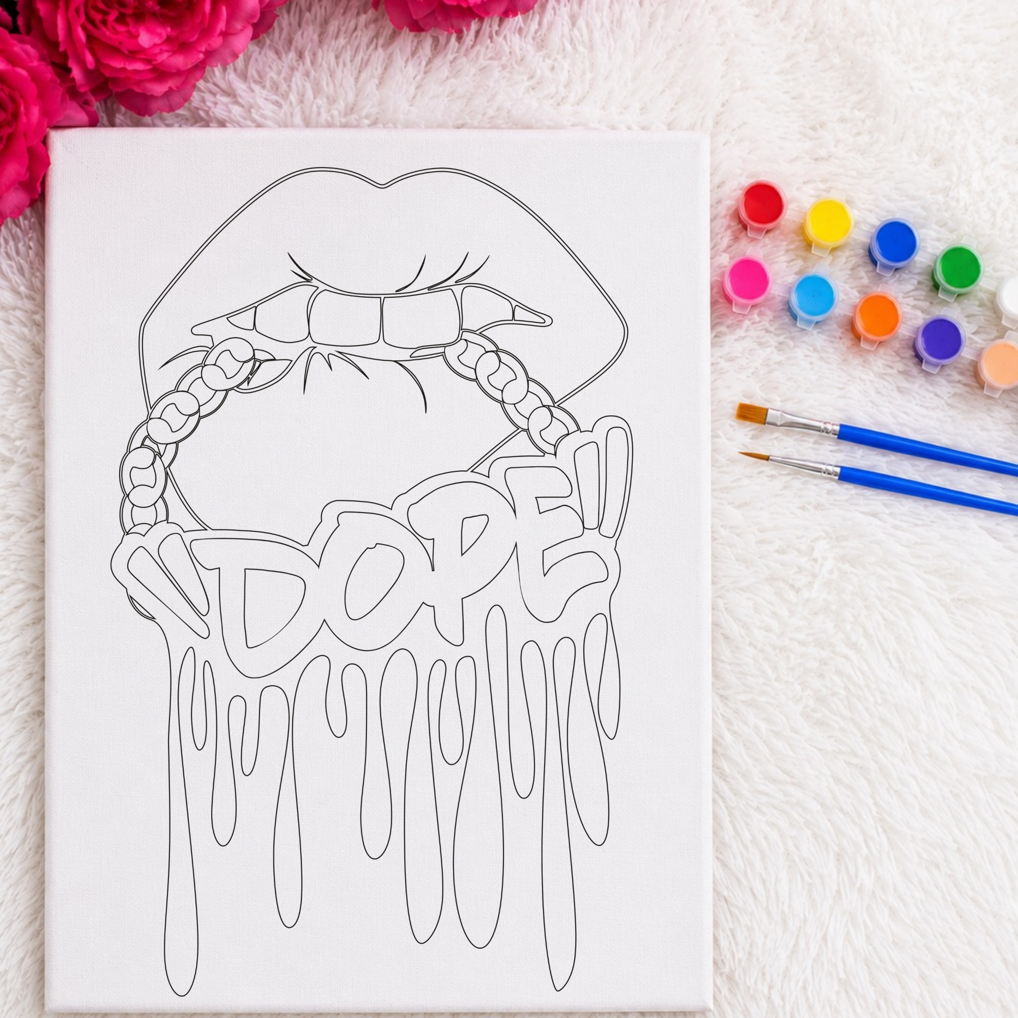 Press & Paint - Dope Lips Dripping - Ladies Night