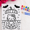 Press & Paint - Cute Kitty Pumpkin- Halloween
