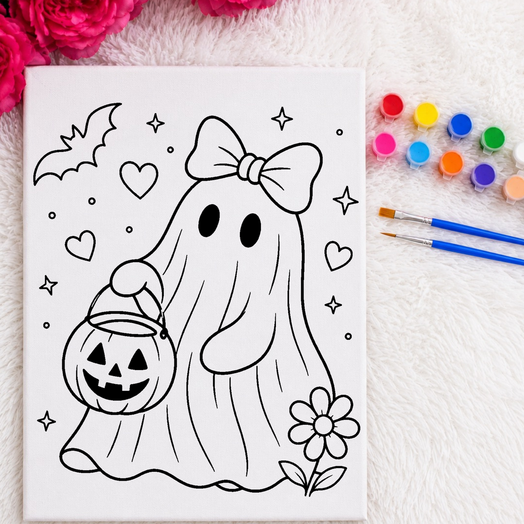 Press & Paint - Cute Ghost - Halloween