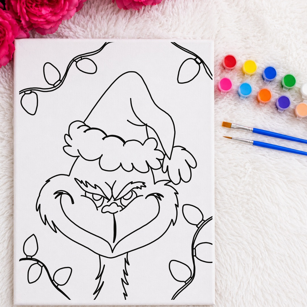 Press & Paint - Christmas Lights - Grinch