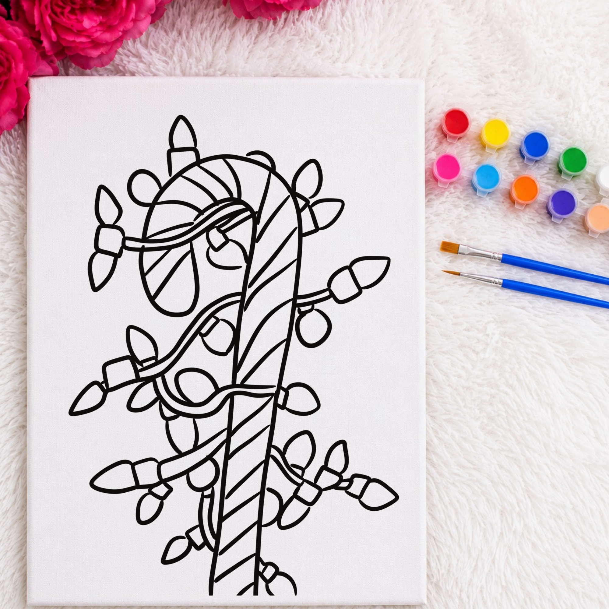 Press & Paint - Christmas Lights - Candy Cane