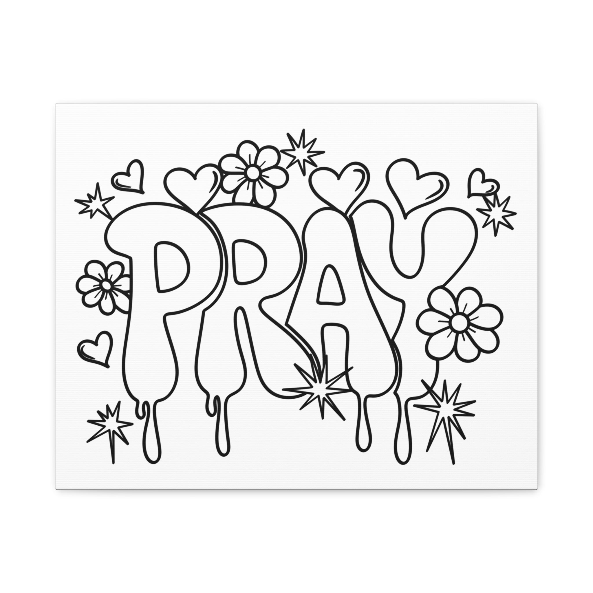 Inspirational Canvas Art, Pray Wall Decor, Motivational Home Decor, Bedroom Wall Art, Spiritual Gift for Friends