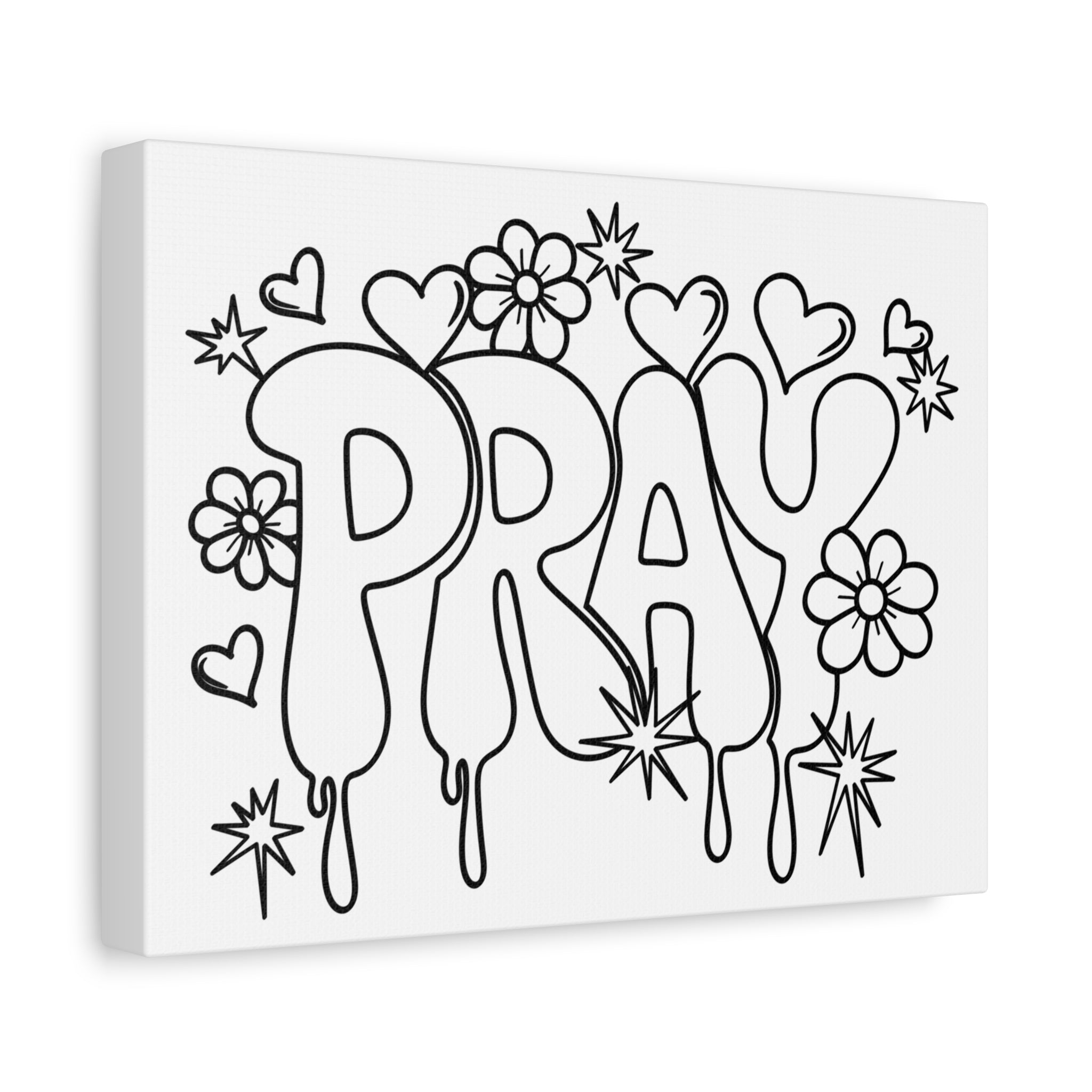 Inspirational Canvas Art, Pray Wall Decor, Motivational Home Decor, Bedroom Wall Art, Spiritual Gift for Friends