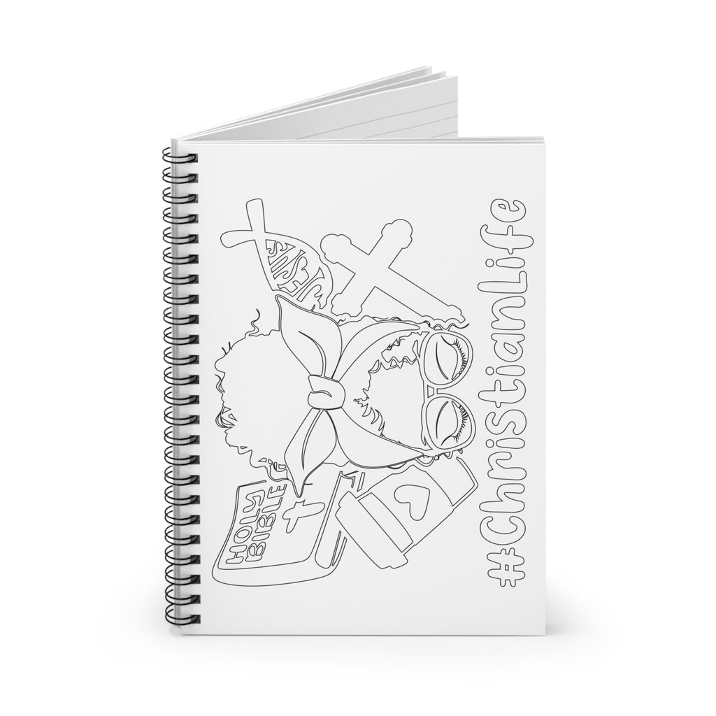 Color-Your-Own 'Christian Life' Spiral Notebook- Empowering DIY Journal for Women