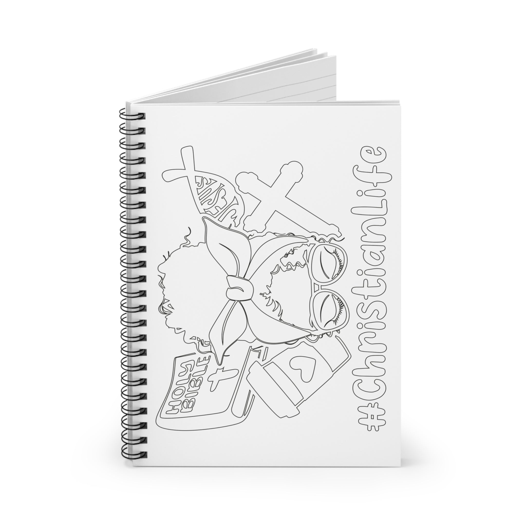 Color-Your-Own 'Christian Life' Spiral Notebook- Empowering DIY Journal for Women