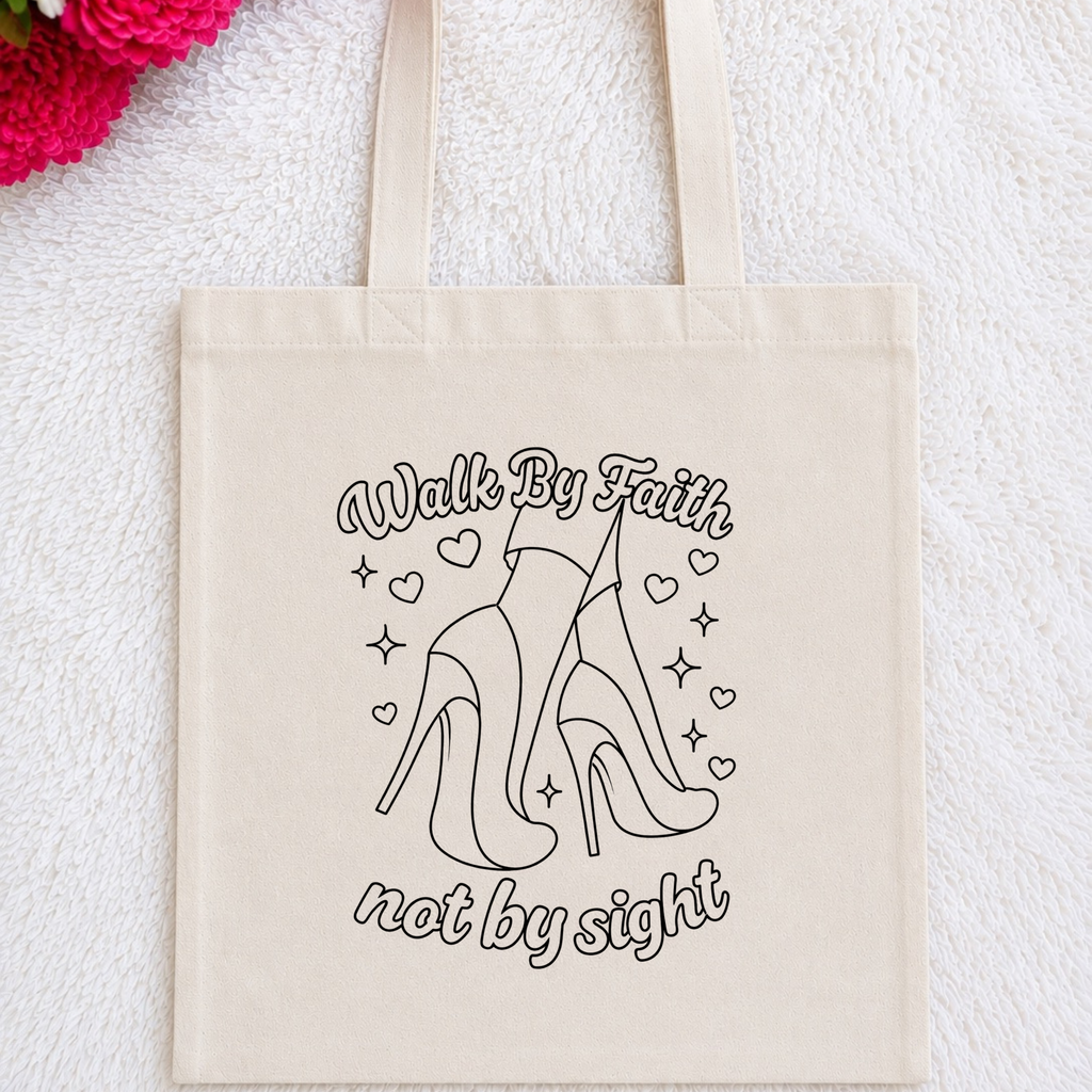 Canvas Tote Bag (Walk By Faith)