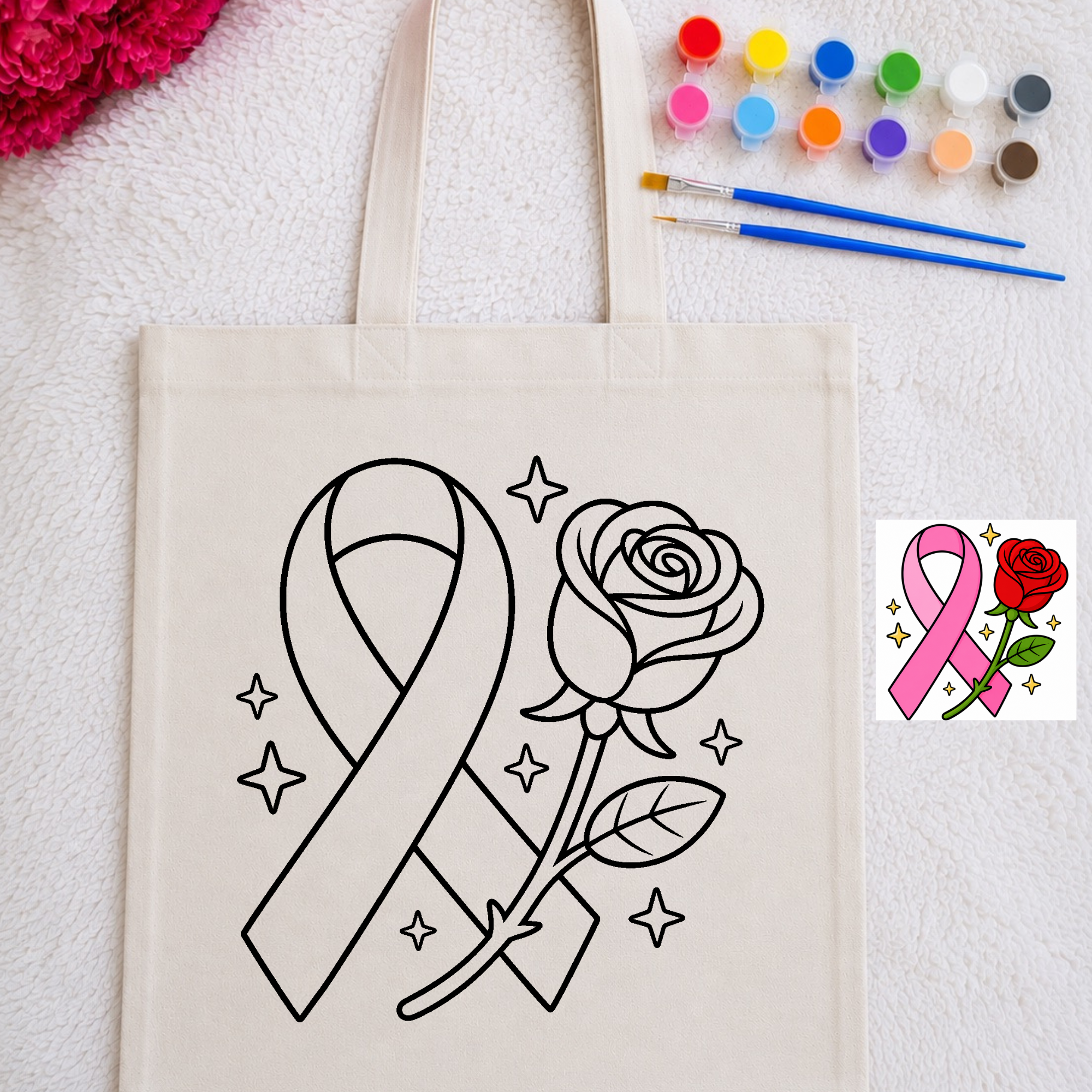 Canvas Tote Bag (Cancer Awareness)
