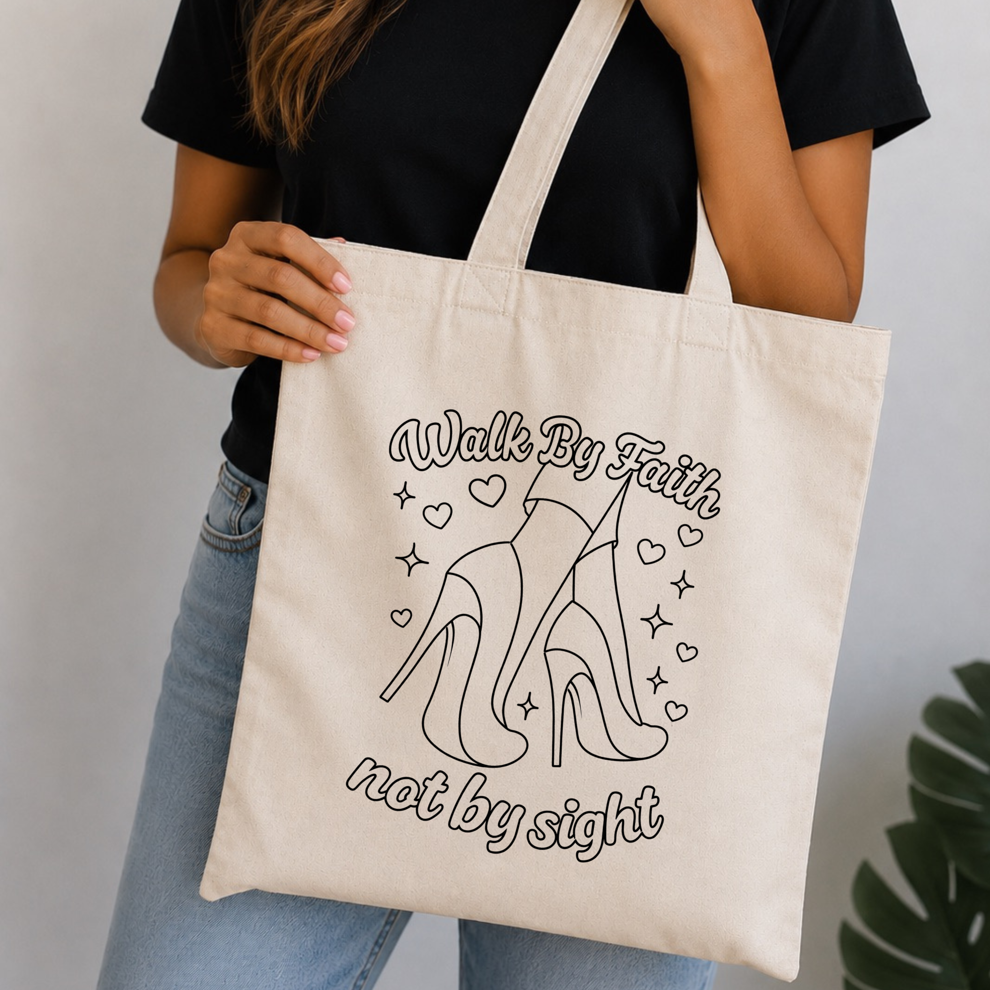Canvas Tote Bag (Walk By Faith)