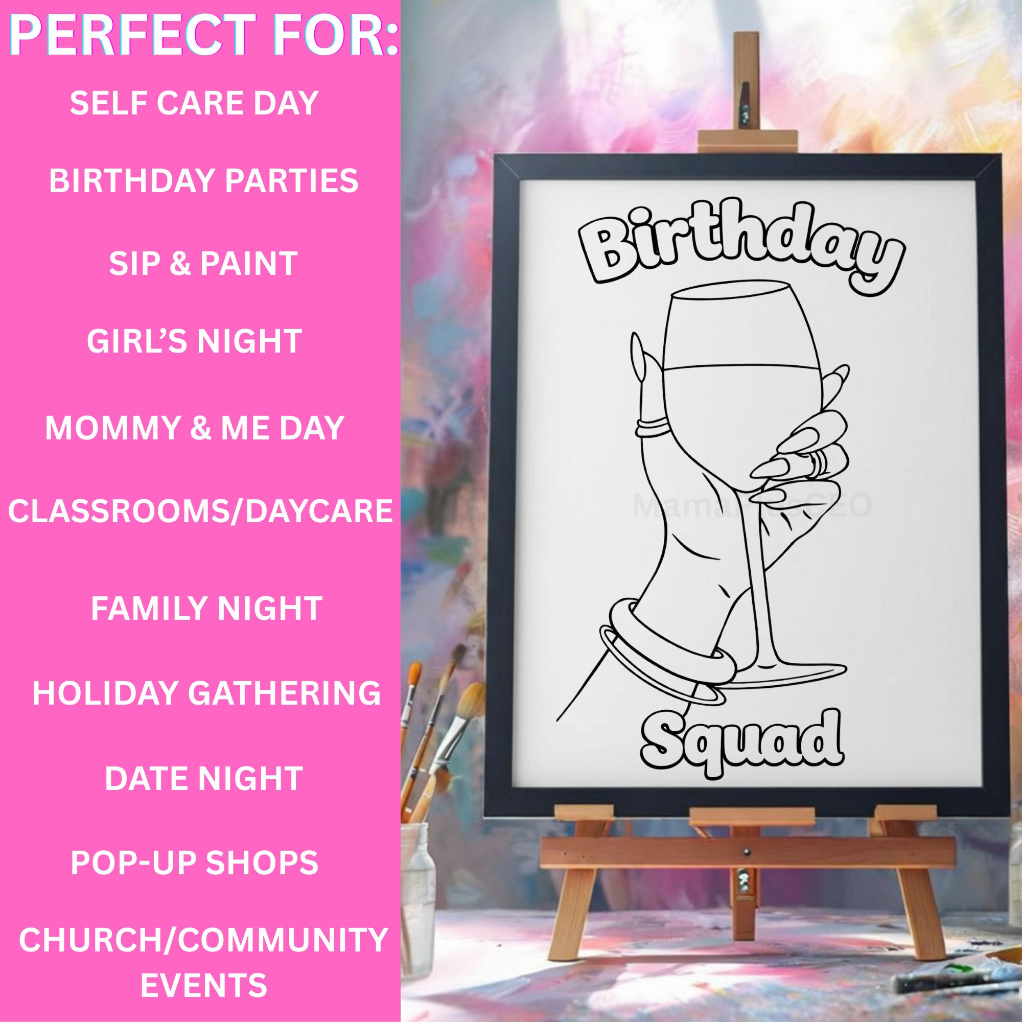 Press & Paint Kit - Birthday Squad