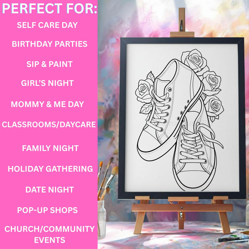 Press & Paint Kit - Floral Sneakers