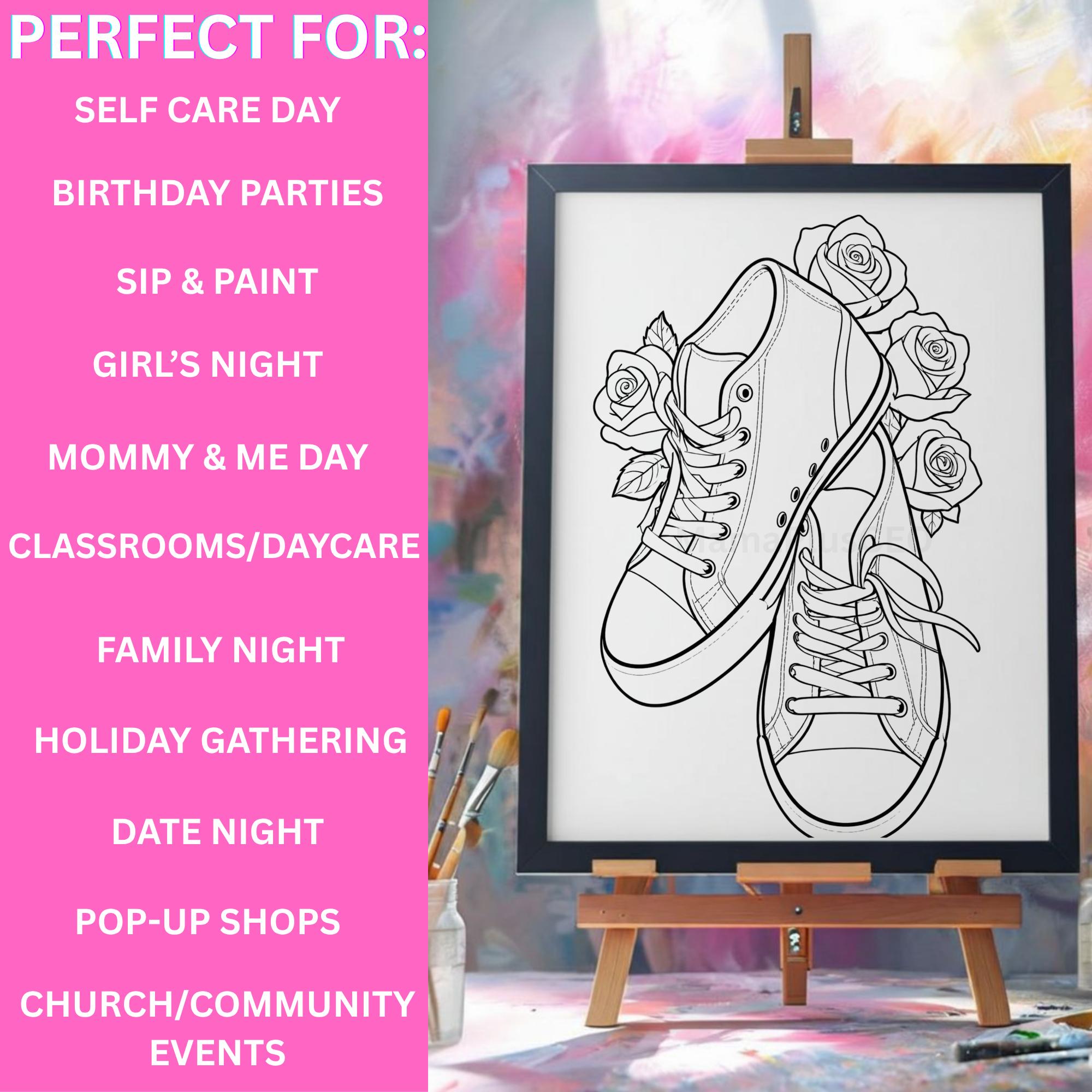 Press & Paint Kit - Floral Sneakers