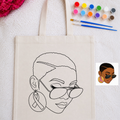 Paintable Canvas Tote Bag (Cancer Awareness)
