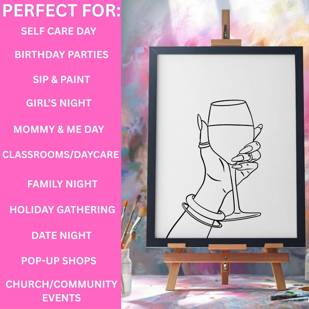 Press & Paint Kit - Wine Glass