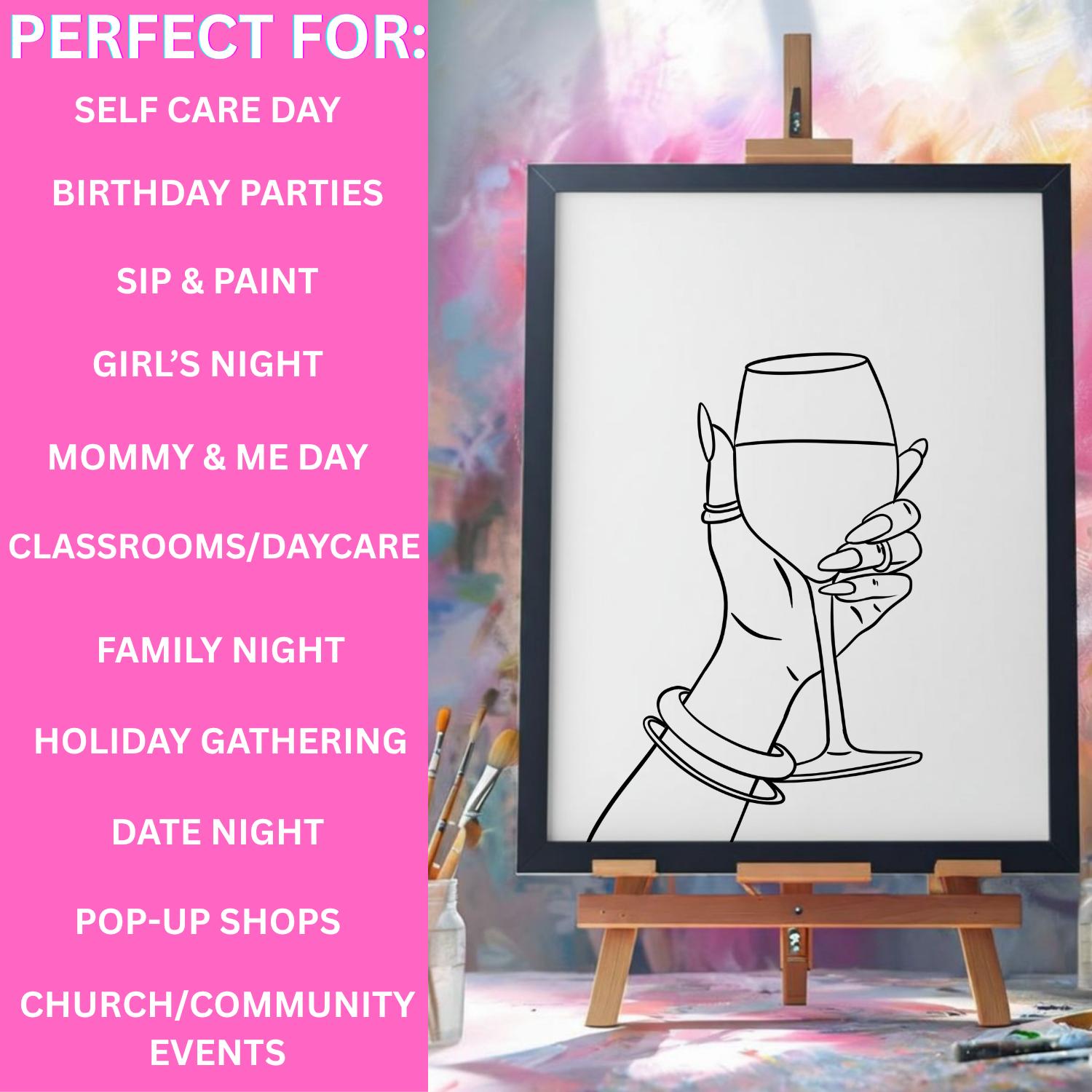Press & Paint Kit - Wine Glass
