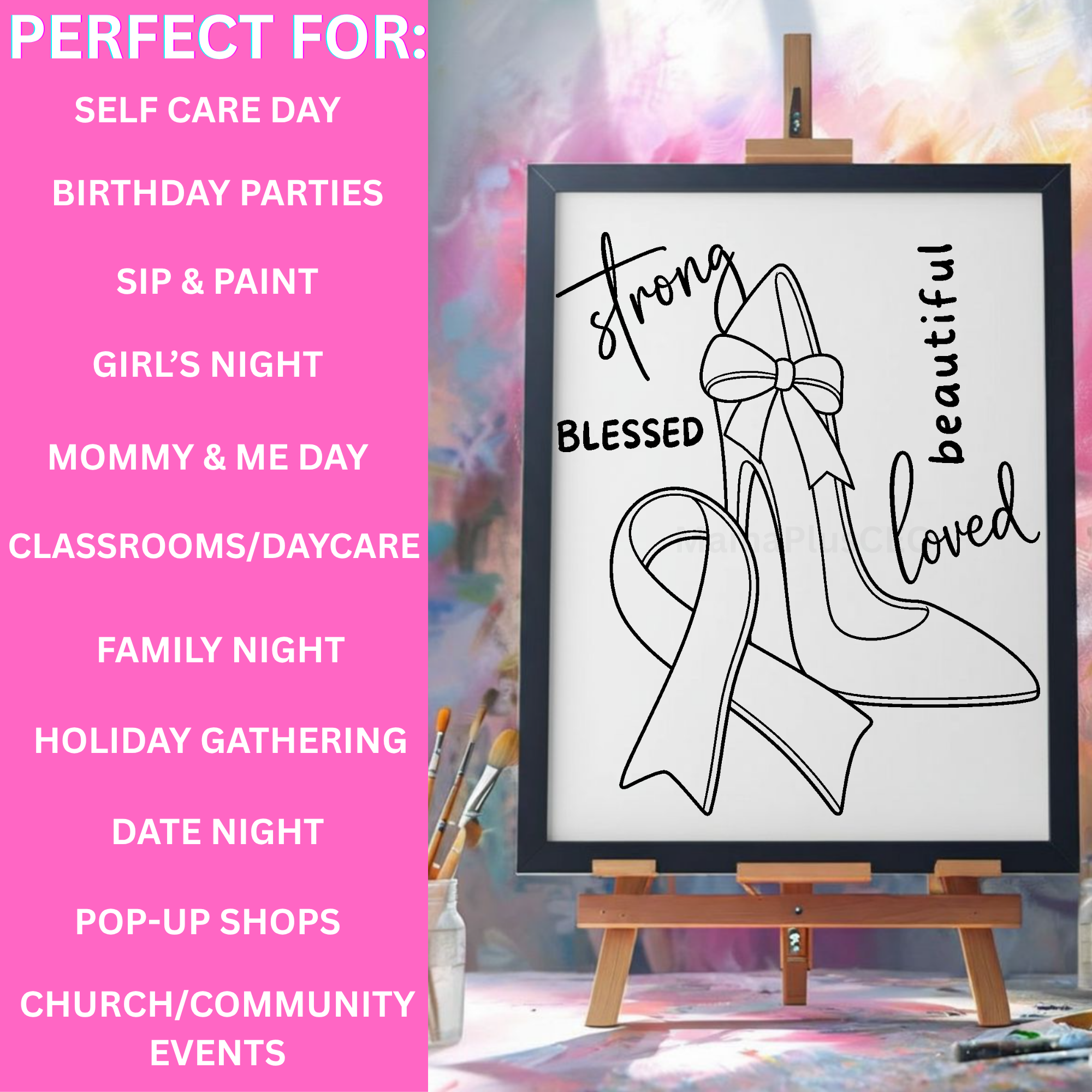Press & Paint Kit - Cancer Awareness