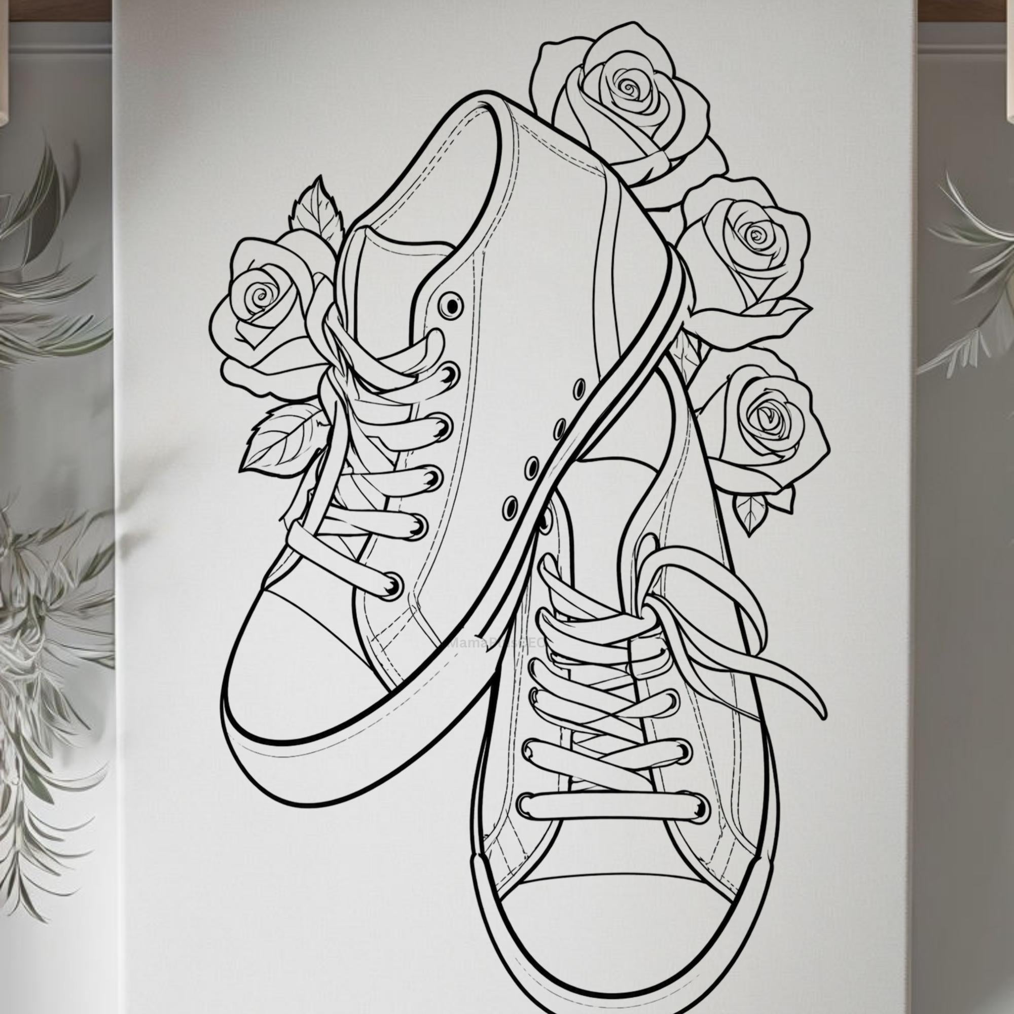 Press & Paint Kit - Floral Sneakers