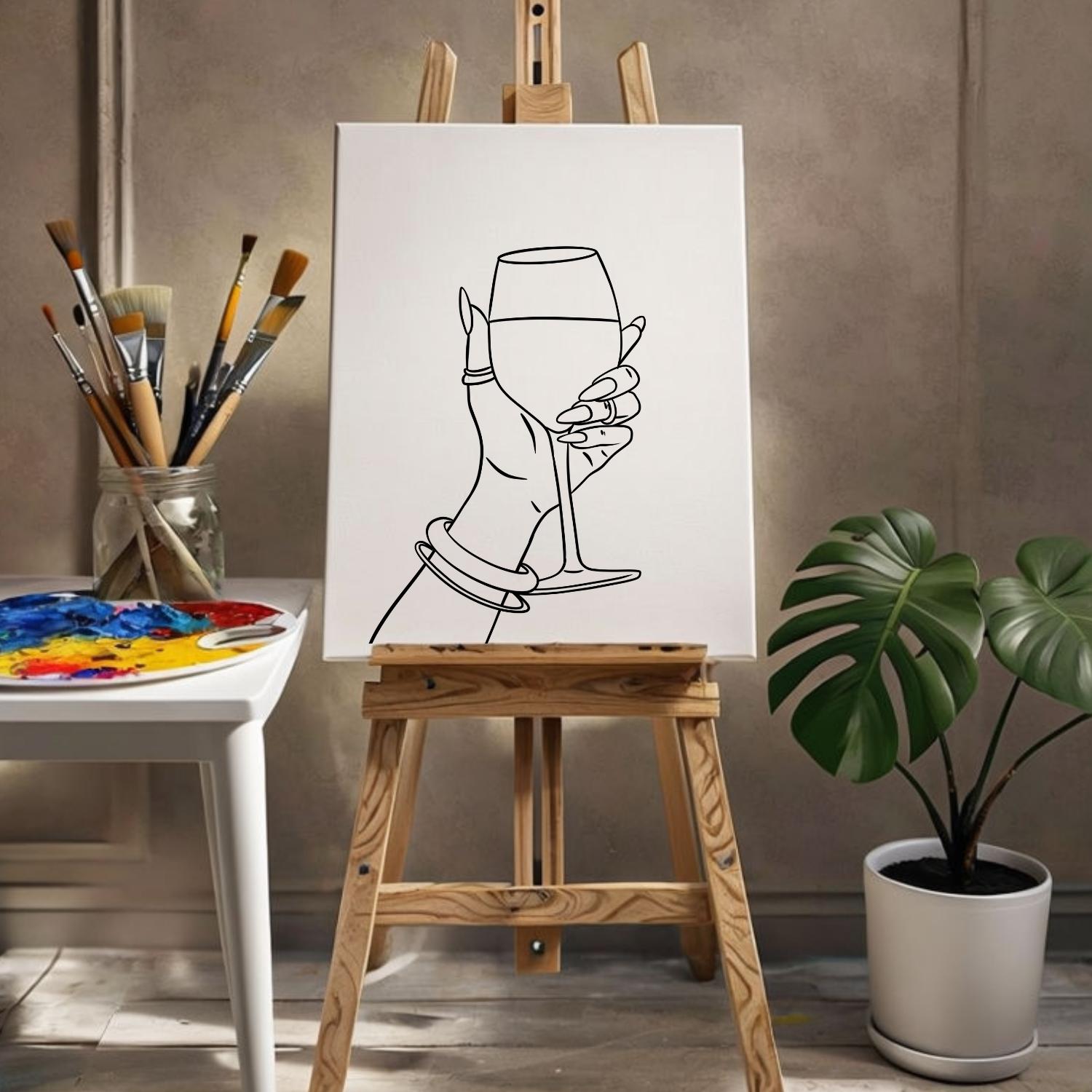 Press & Paint Kit - Wine Glass