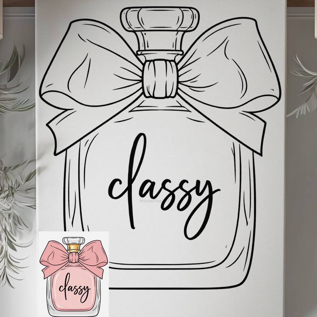 DTF Transfer Outline or Press & Paint Kit - Classy