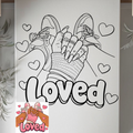 DTF Transfer Outline or Press & Paint Kit - Loved