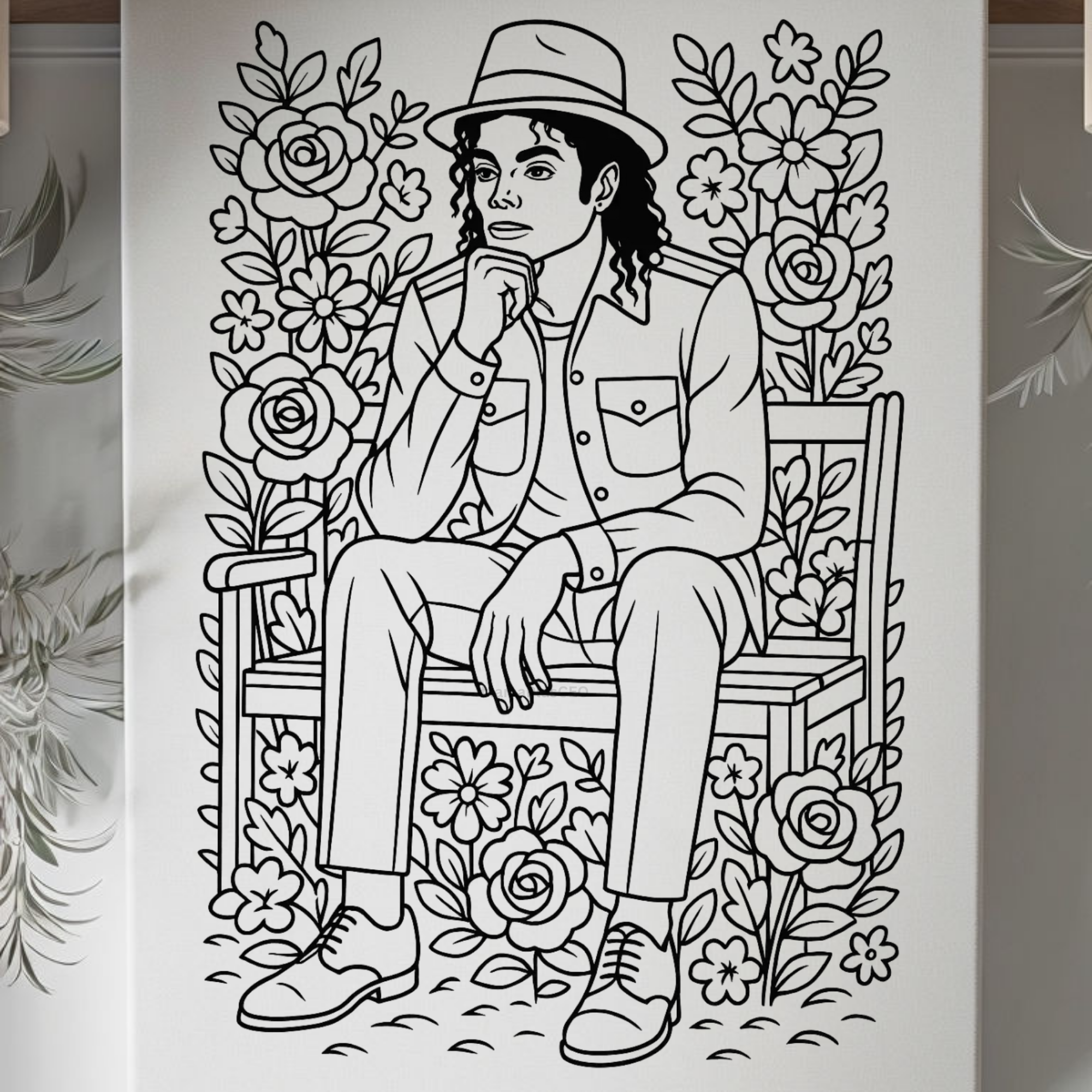 DTF Transfer Outline or Press & Paint Kit - MJ King of POP