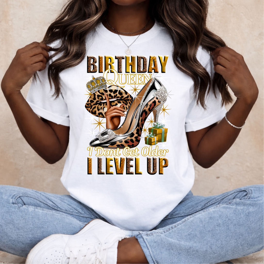 I Level Up Birthday Tshirt or Full Color DTF Transfer