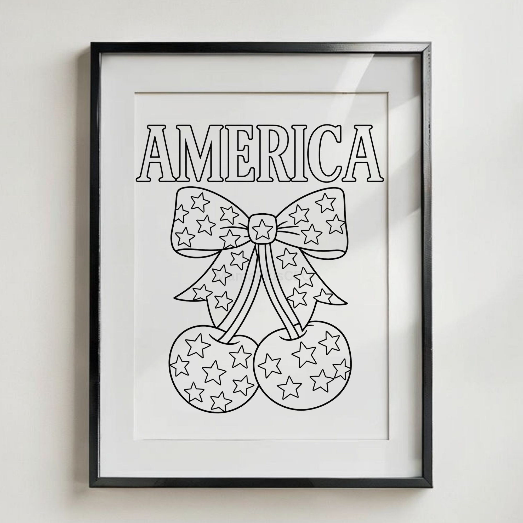 DTF Transfer Outline or Press & Paint Kit - July 4th - America