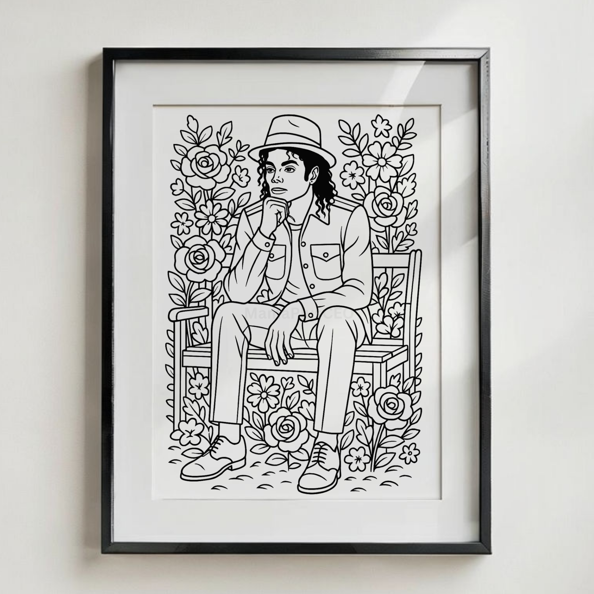 DTF Transfer Outline or Press & Paint Kit - MJ King of POP